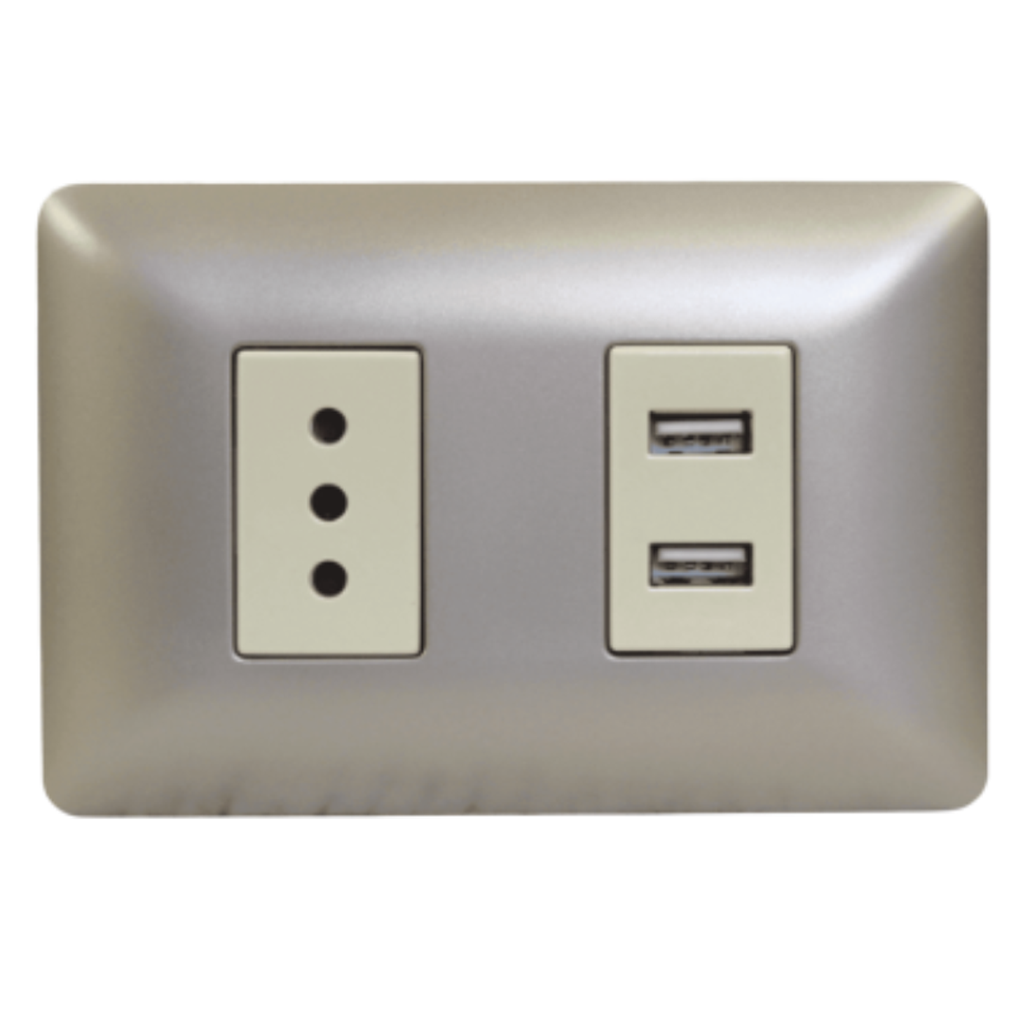 Toma simple 10a 250v + usb mtx champagne 3948 STANFORD 2