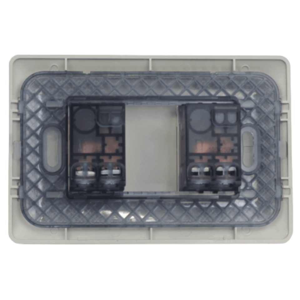 Interruptor doble 9/15 10A 220V MTX Champagne STANFORD 3