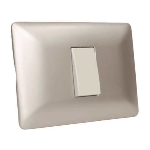 Interruptor simple 9/24 10A 220V MTX champagne STANFORD