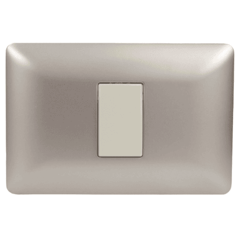 Interruptor simple 9/24 10A 220V MTX champagne STANFORD