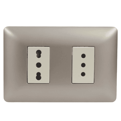 Tomacorriente 10a + 10/16a 220v champagne 3922 STANFORD