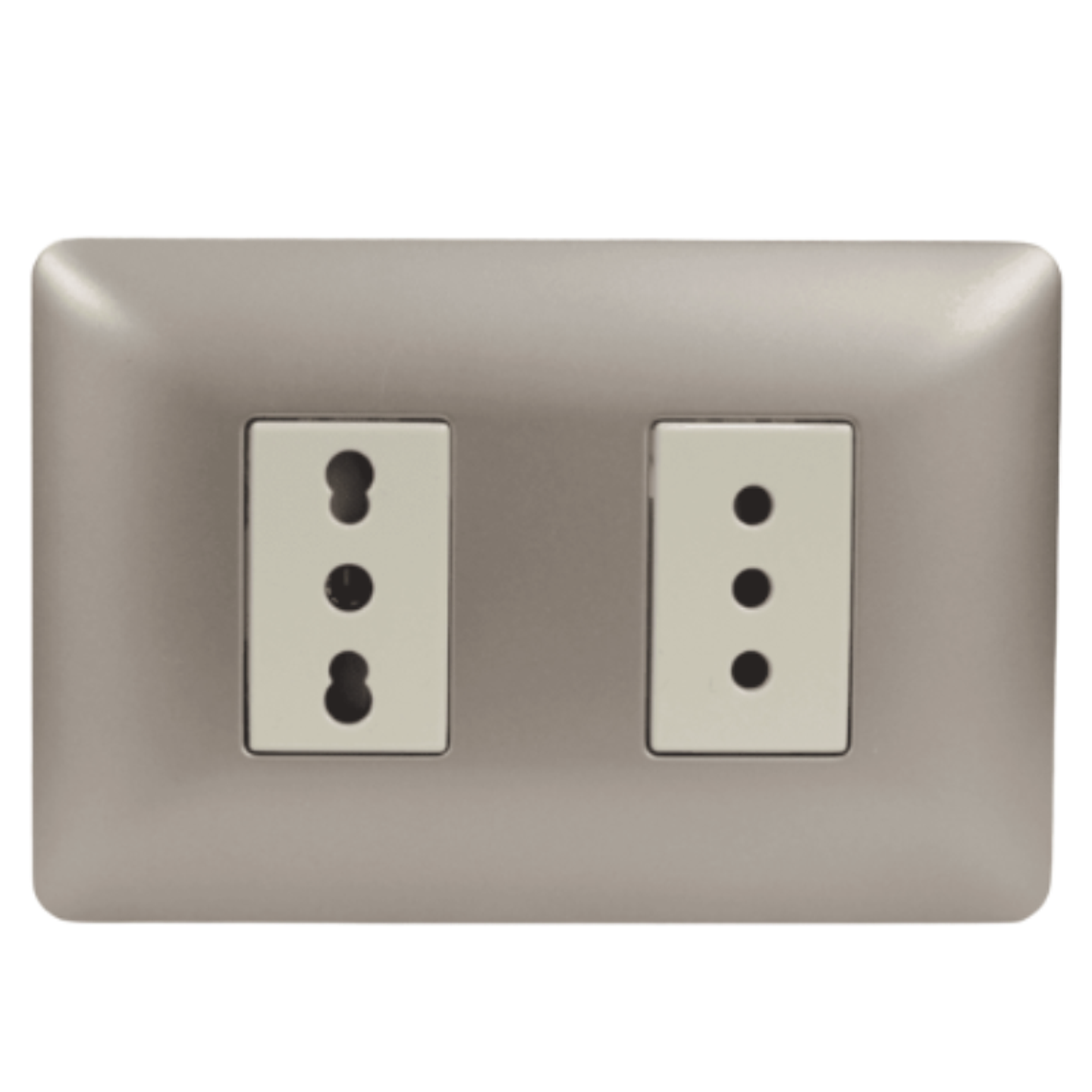 Tomacorriente 10a + 10/16a 220v champagne 3922 STANFORD 2