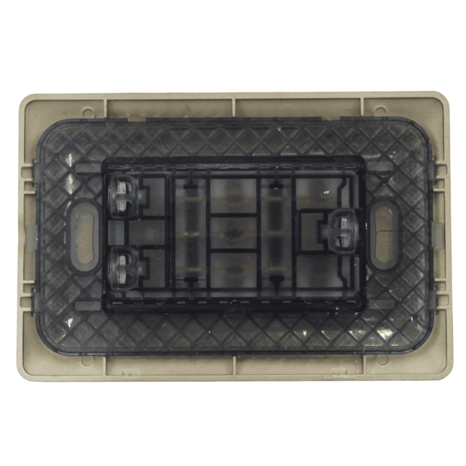 TOMACORRIENTE TRIPLE COMPACTO 10A 220V CAFE 4928 STANFORD 3