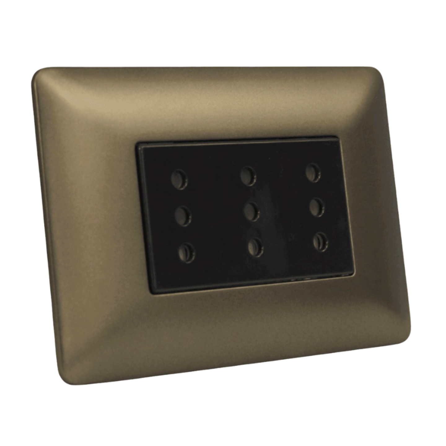 TOMACORRIENTE TRIPLE COMPACTO 10A 220V CAFE 4928 STANFORD 1