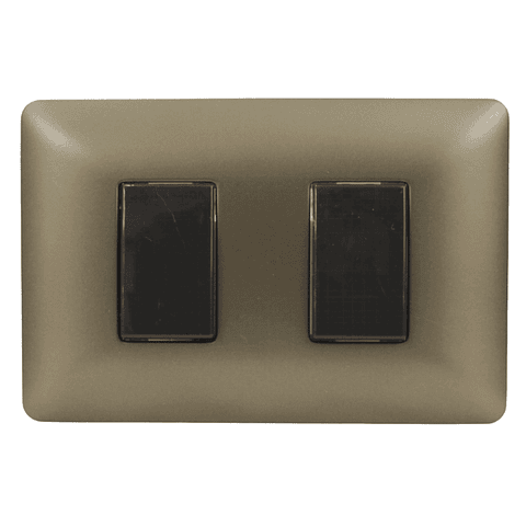 INTERRUPTOR DOBLE 9/15 10A 220V MTX CAFE STANFORD