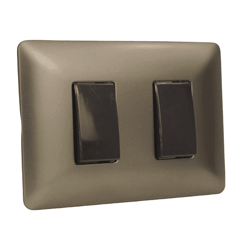 INTERRUPTOR DOBLE 9/15 10A 220V MTX CAFE STANFORD