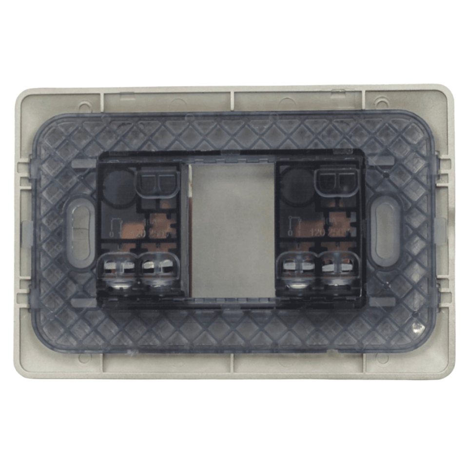 INTERRUPTOR DOBLE 9/15 10A 220V MTX CAFE STANFORD 3