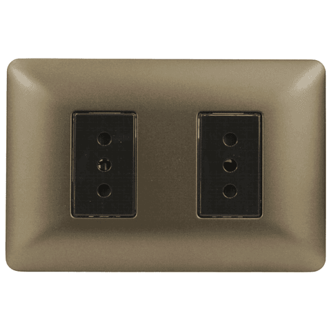 TOMACORRIENTE DOBLE 2P+T 10A 220V MTX CAFE STANFORD