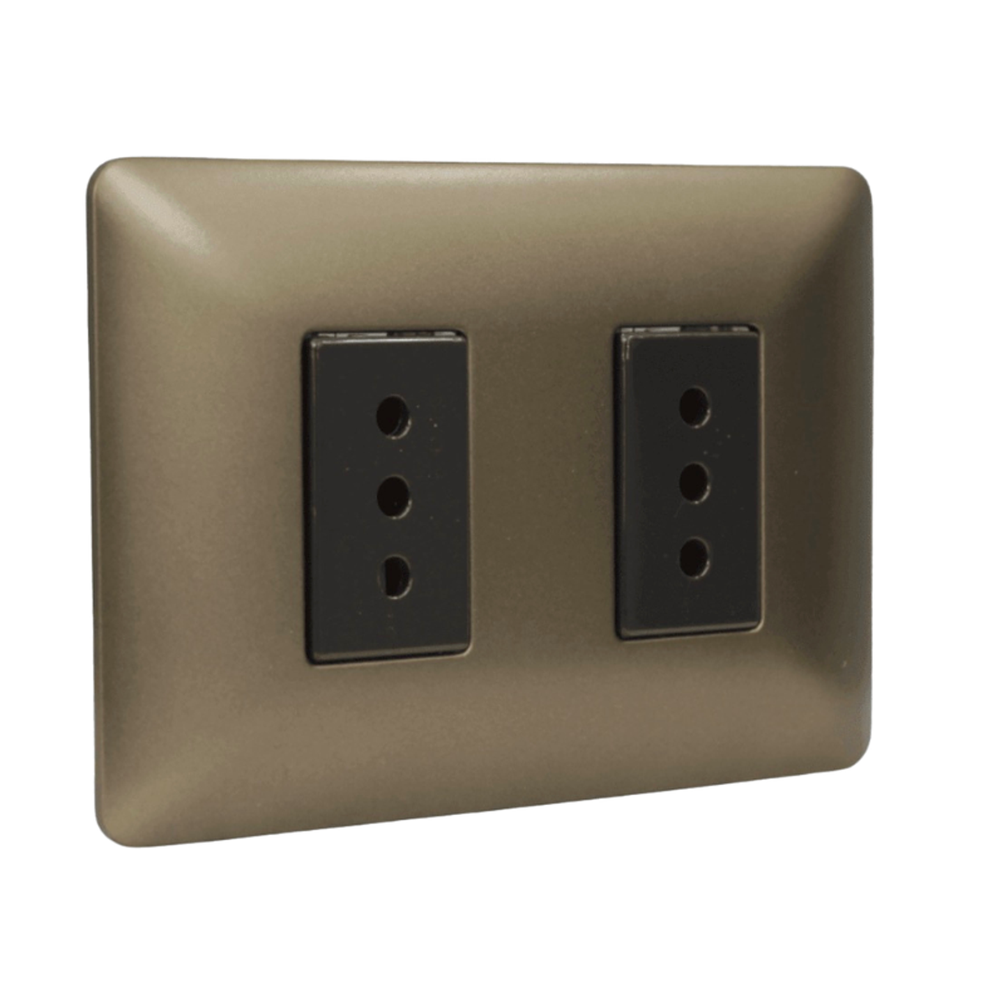 TOMACORRIENTE DOBLE 2P+T 10A 220V MTX CAFE STANFORD 1