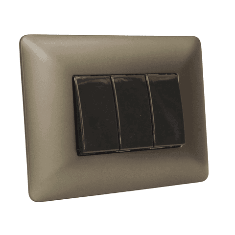 INTERRUPTOR TRIPLE 9/32 10A 220V MTX CAFE STANFORD