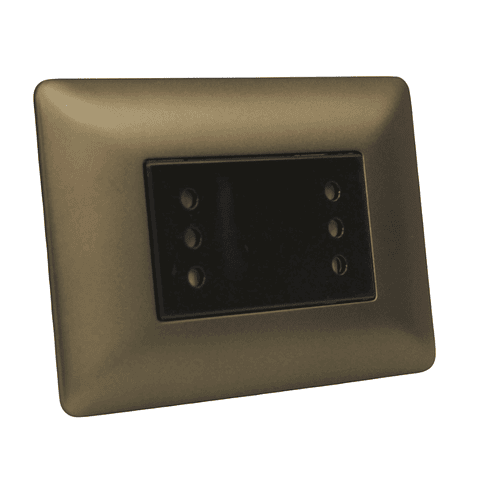 TOMACORRIENTE DOBLE COMPACTO 10A 220V CAFE 4927 STANFORD