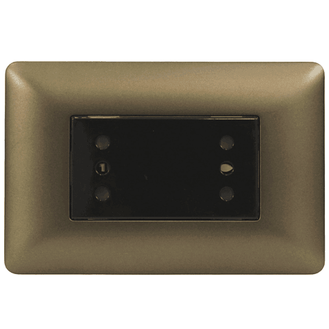 TOMACORRIENTE DOBLE COMPACTO 10A 220V CAFE 4927 STANFORD