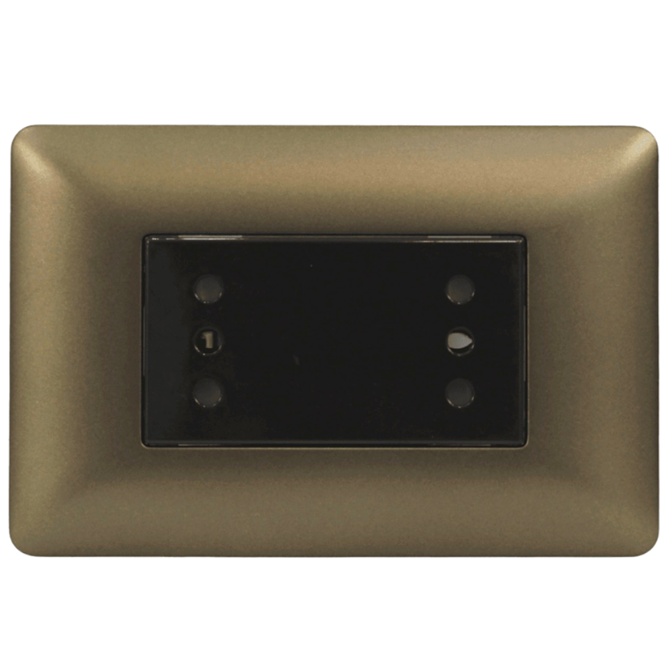 TOMACORRIENTE DOBLE COMPACTO 10A 220V CAFE 4927 STANFORD 2