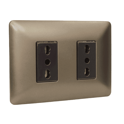  TOMACORRIENTE DOBLE 2P+T 10/16A 220V CAFÉ 4920 STANFORD
