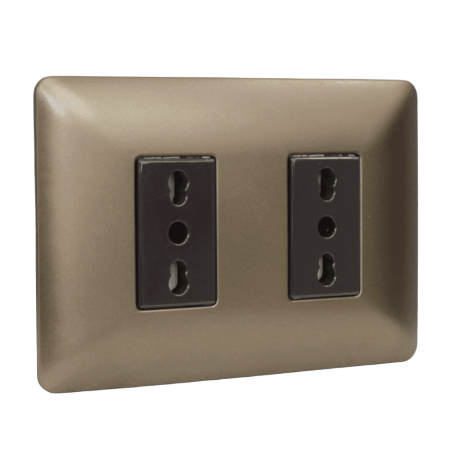  TOMACORRIENTE DOBLE 2P+T 10/16A 220V CAFÉ 4920 STANFORD 1