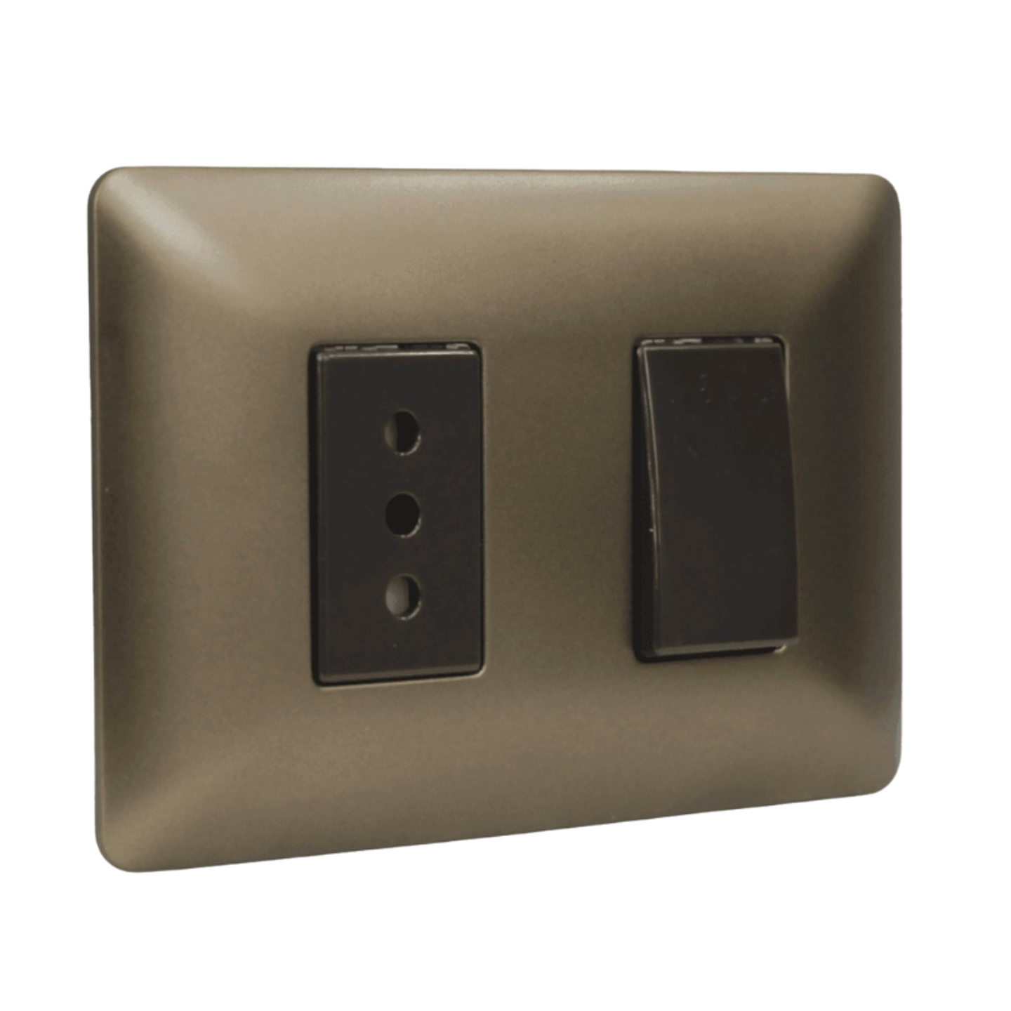 INTERRUPTOR 9/12 + TOMA 2P+T 10A 220V MTX CAFÉ STANFORD 1