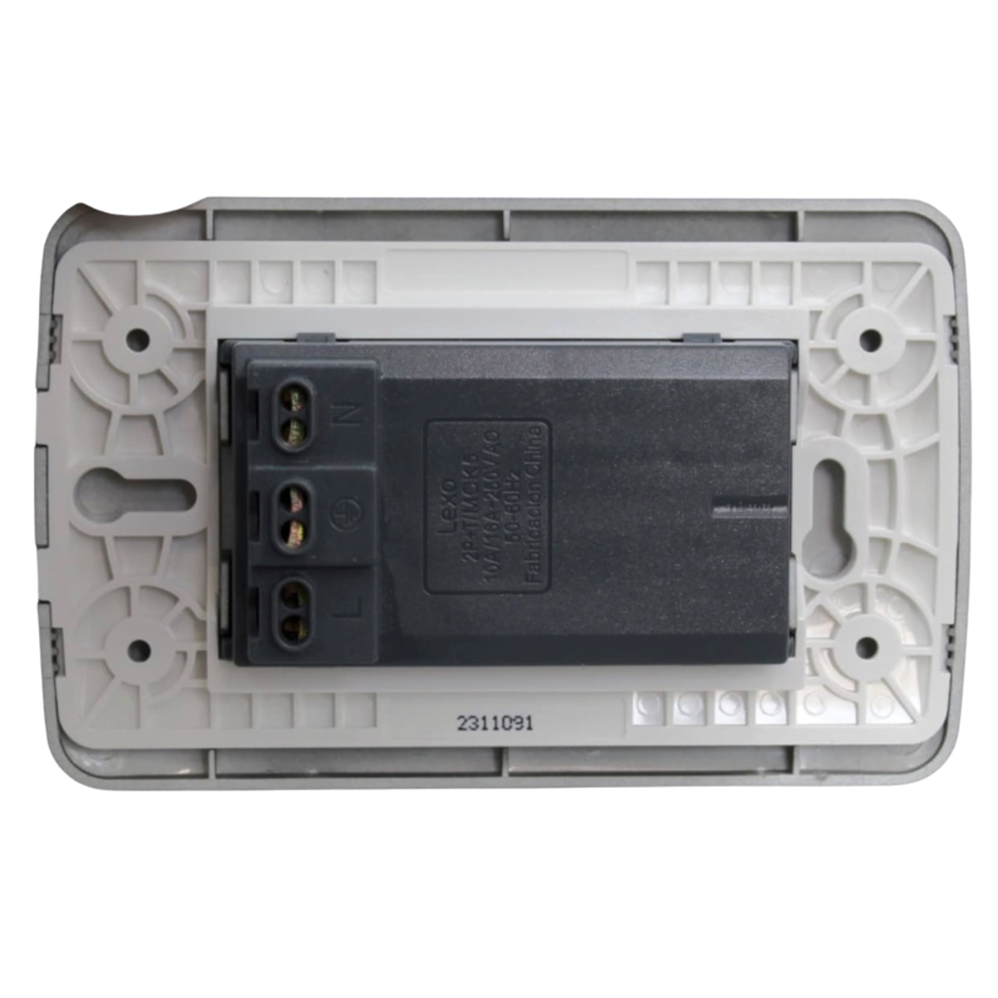 TOMA CORRIENTE TRIPLEX 10/16A 250V GRAFITO LEXO 3