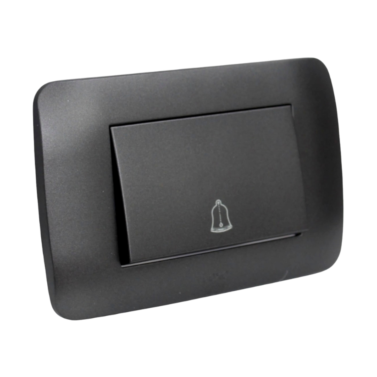 INTERRUPTOR PULSADOR TIMBRE TECLÓN 73MM 10A GRAFITO LEXO 1