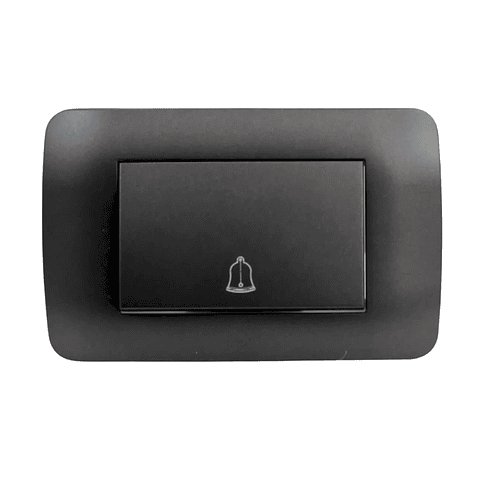 INTERRUPTOR PULSADOR TIMBRE TECLÓN 73MM 10A GRAFITO LEXO