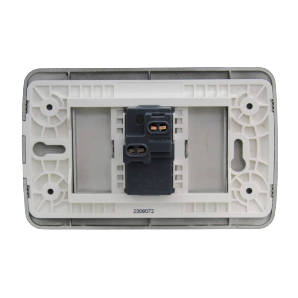 INTERRUPTOR PULSADOR TIMBRE TECLÓN 73MM 10A GRAFITO LEXO 3