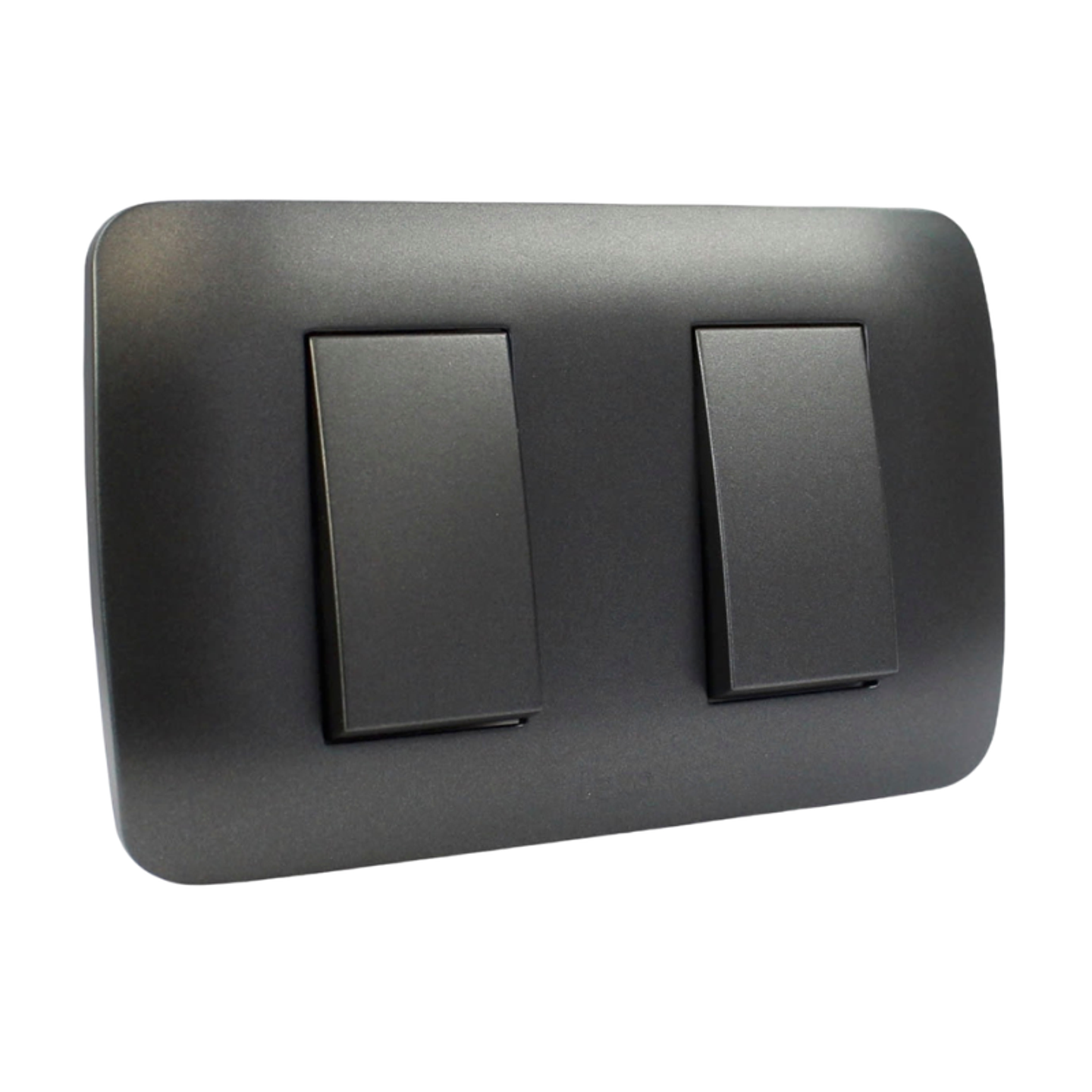 INTERRUPTOR DOBLE 9/15 10A 250V GRAFITO ARMADO LEXO 1