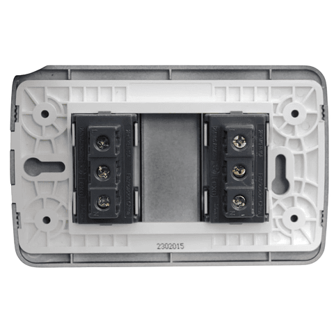 TOMA CORRIENTE DOBLE 10A 250V GRAFITO ARMADO LEXO