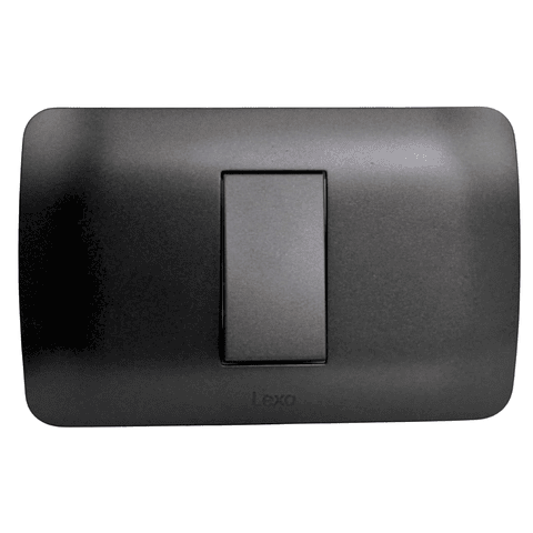 INTERRUPTOR SIMPLE 9/12 10A 250V GRAFITO ARMADO LEXO