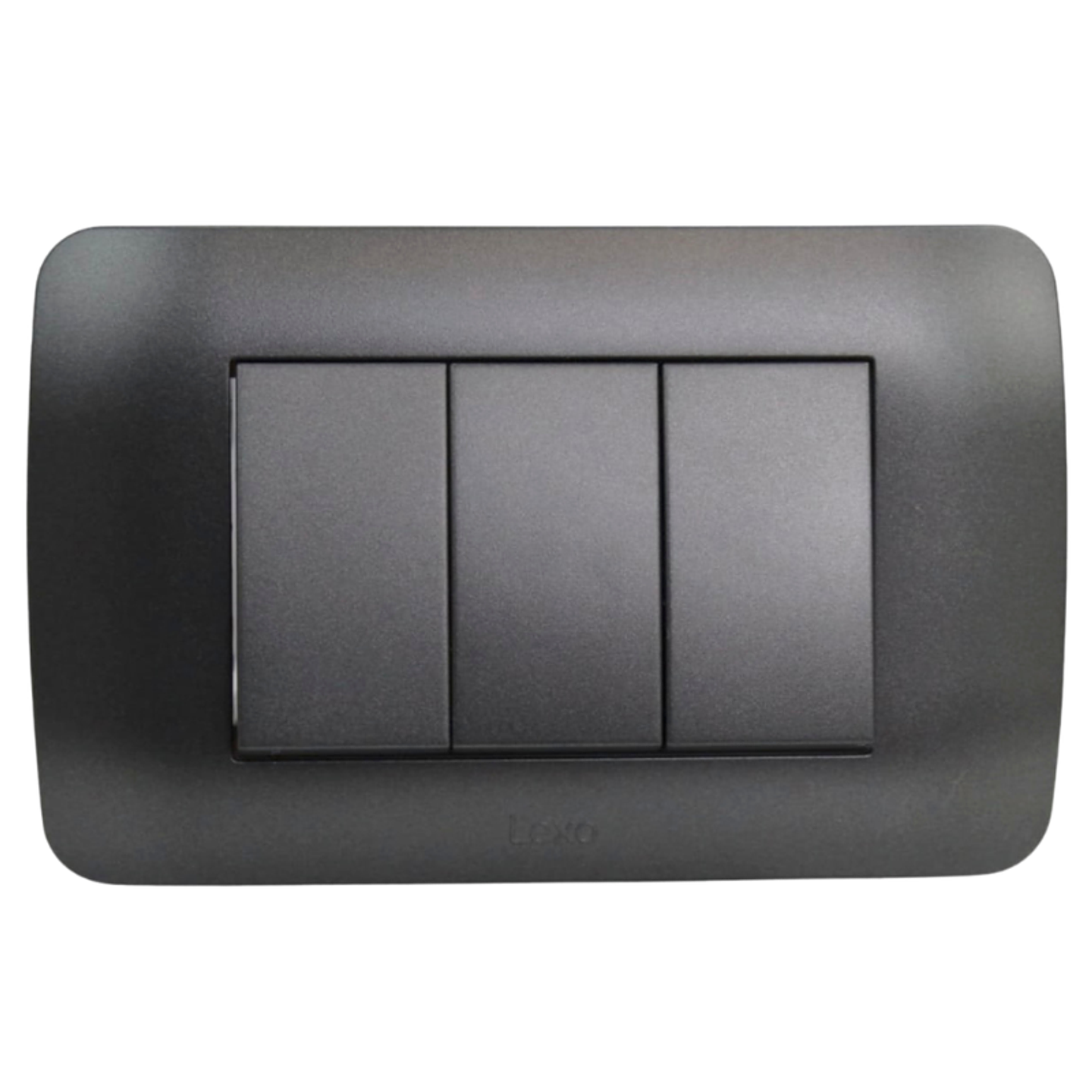 INTERRUPTOR TRIPLE 9/32 10A 250V GRAFITO ARMADO LEXO 2