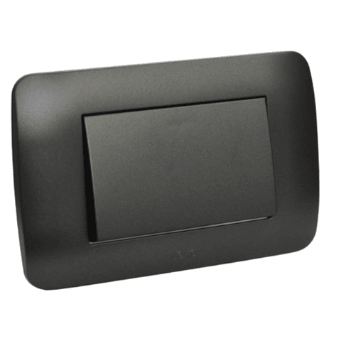 Interruptor Conmutador 9/24 Teclón 73mm 10A Grafito LEXO