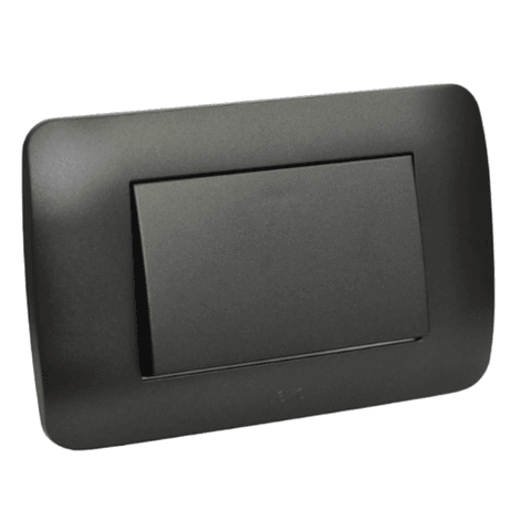 Interruptor Simple 9/12 Teclón 73mm 10A 250V Grafito LEXO