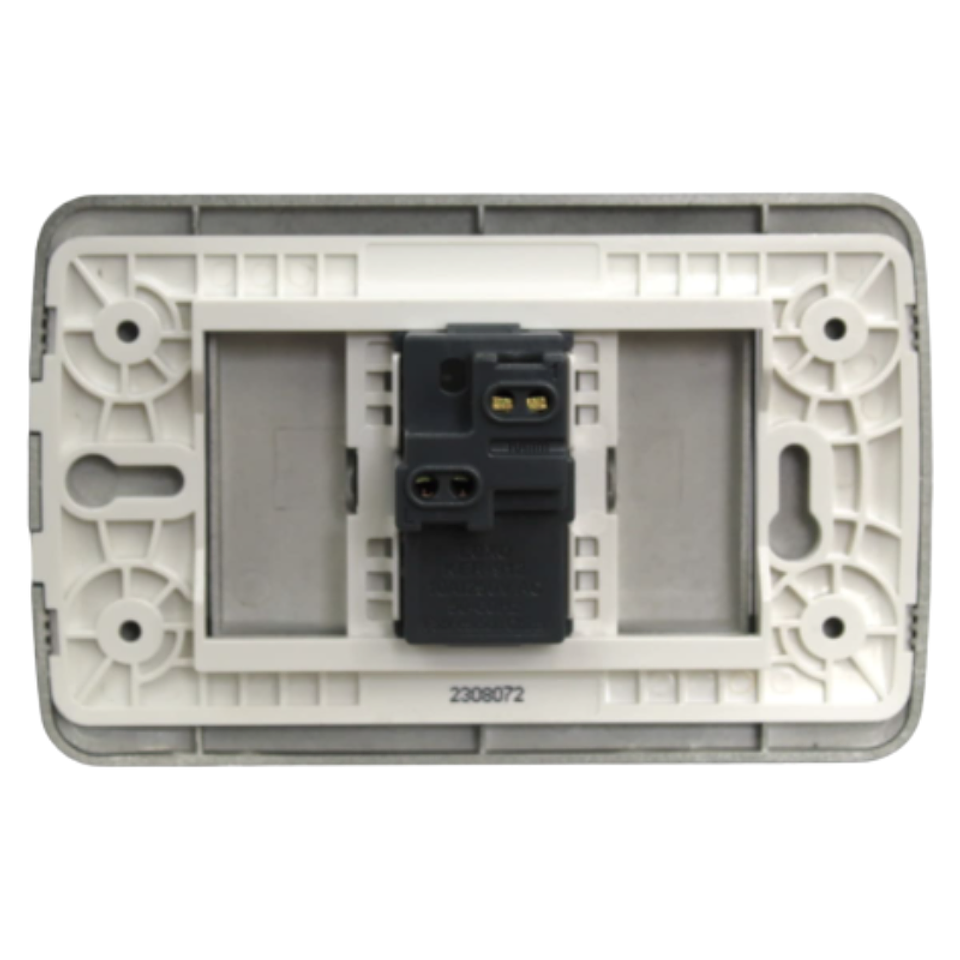 Interruptor Simple 9/12 Teclón 73mm 10A 250V Grafito LEXO 3