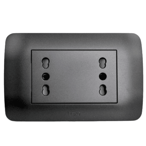 Toma Corriente DÚPLEX 10/16A 250V Grafito LEXO