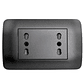 Toma Corriente DÚPLEX 10/16A 250V Grafito LEXO - Miniatura 2