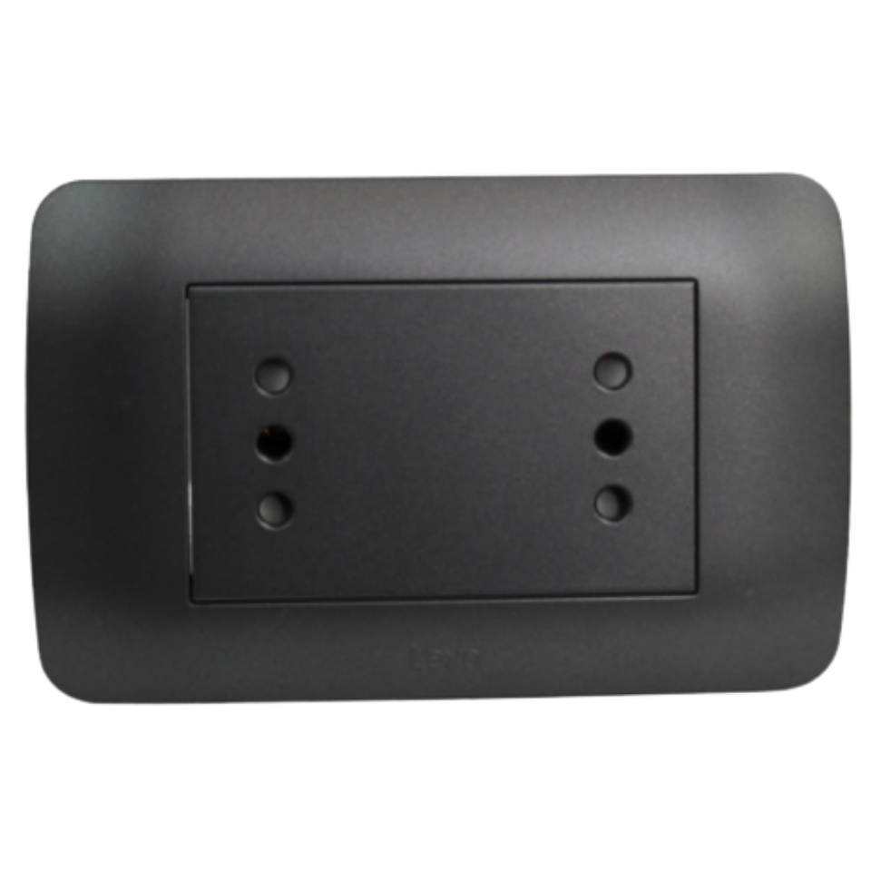 Toma Corriente DÚPLEX 10A 250V Grafito LEXO 2