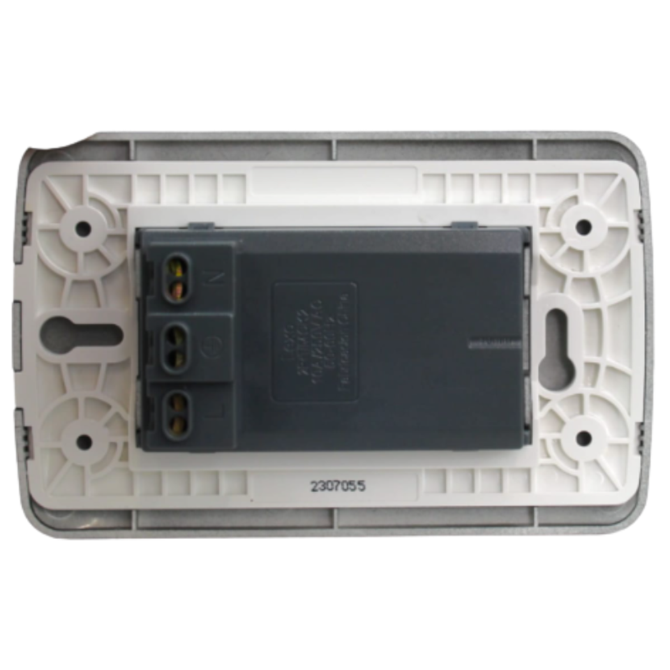 Toma Corriente TRIPLEX 10A 250V Grafito LEXO 3