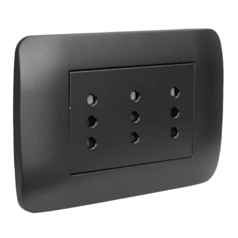 Toma Corriente TRIPLEX 10A 250V Grafito LEXO