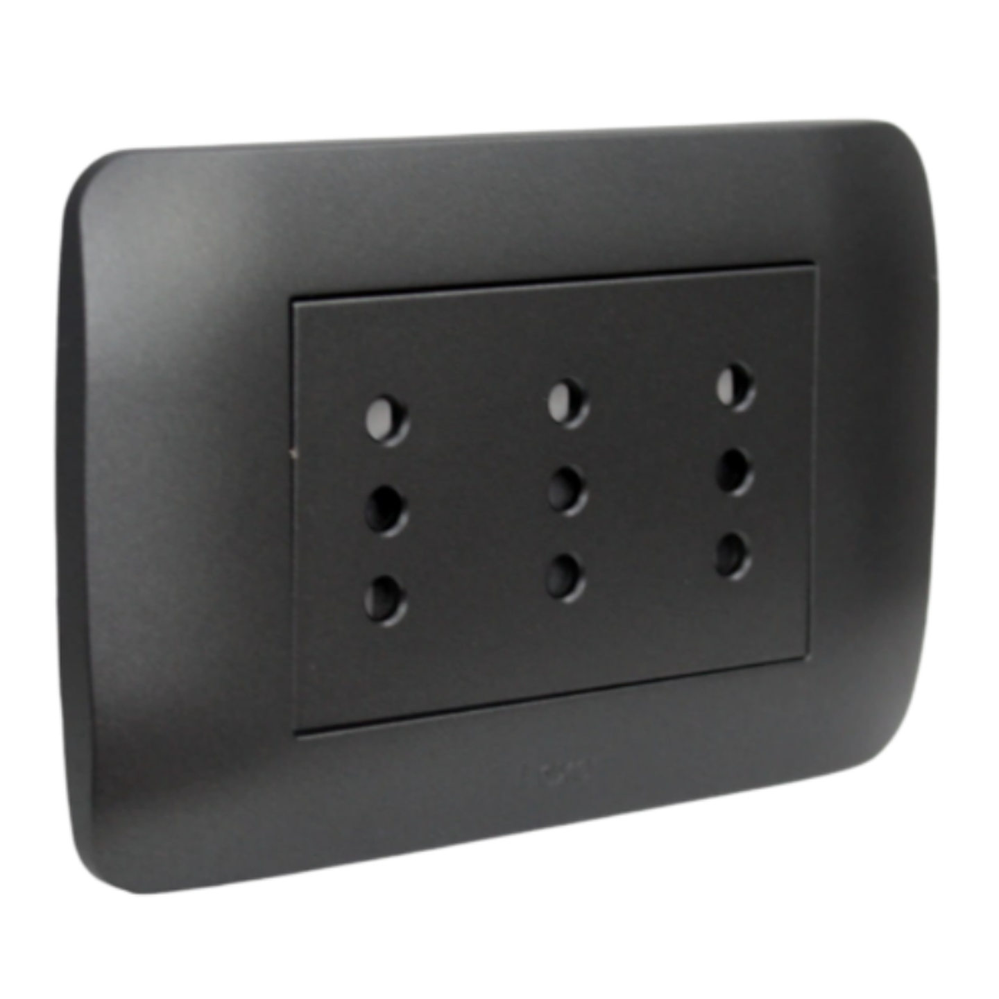 Toma Corriente TRIPLEX 10A 250V Grafito LEXO 1