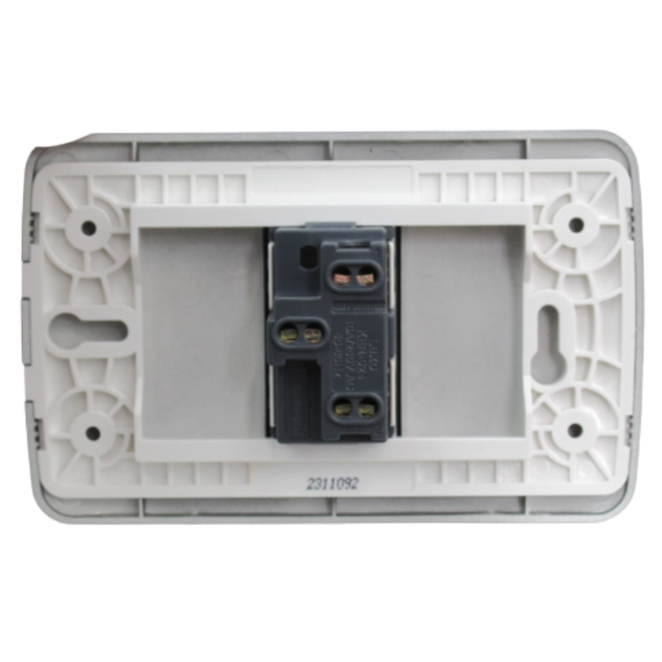 Interruptor Simple 9/24 10A 250V Grafito Armado LEXO 3