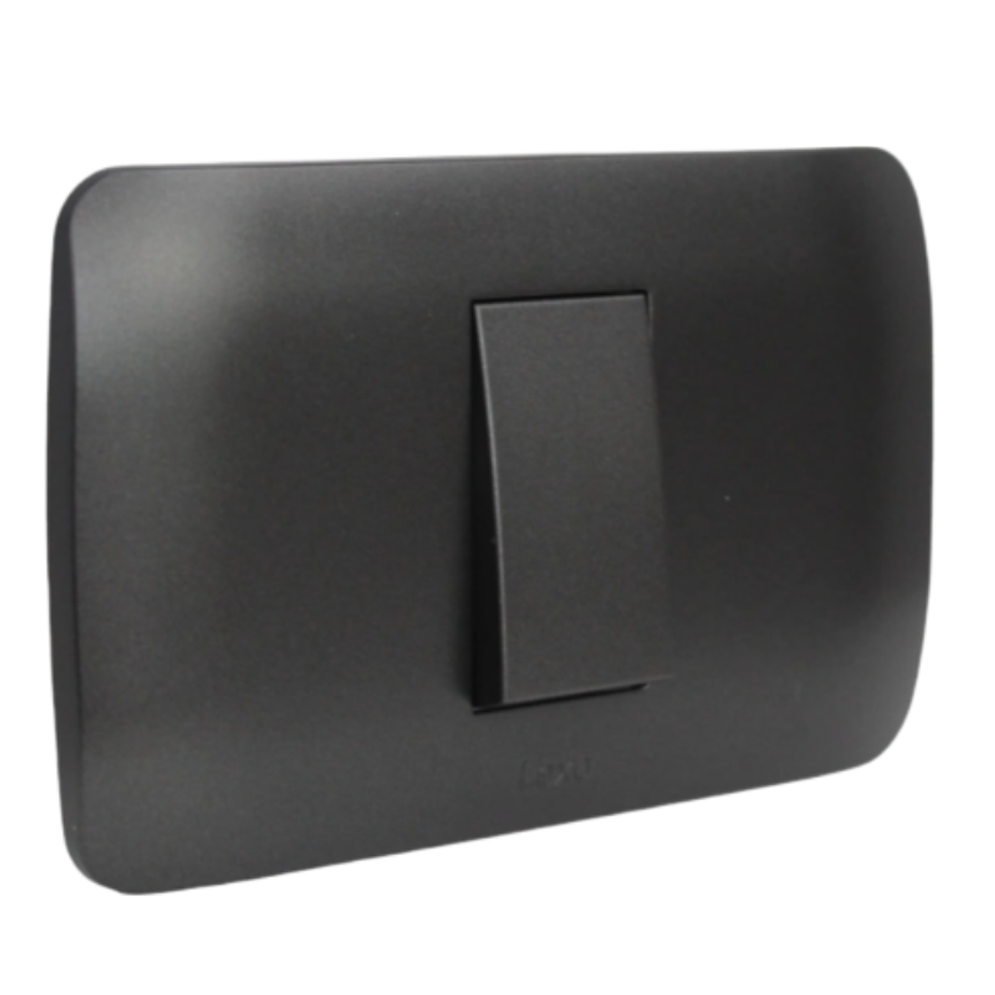 Interruptor Simple 9/24 10A 250V Grafito Armado LEXO 1