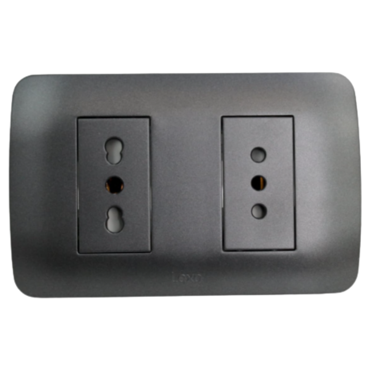  Toma Corriente Doble 10A+10/16A 250V Grafito Armado LEXO 2