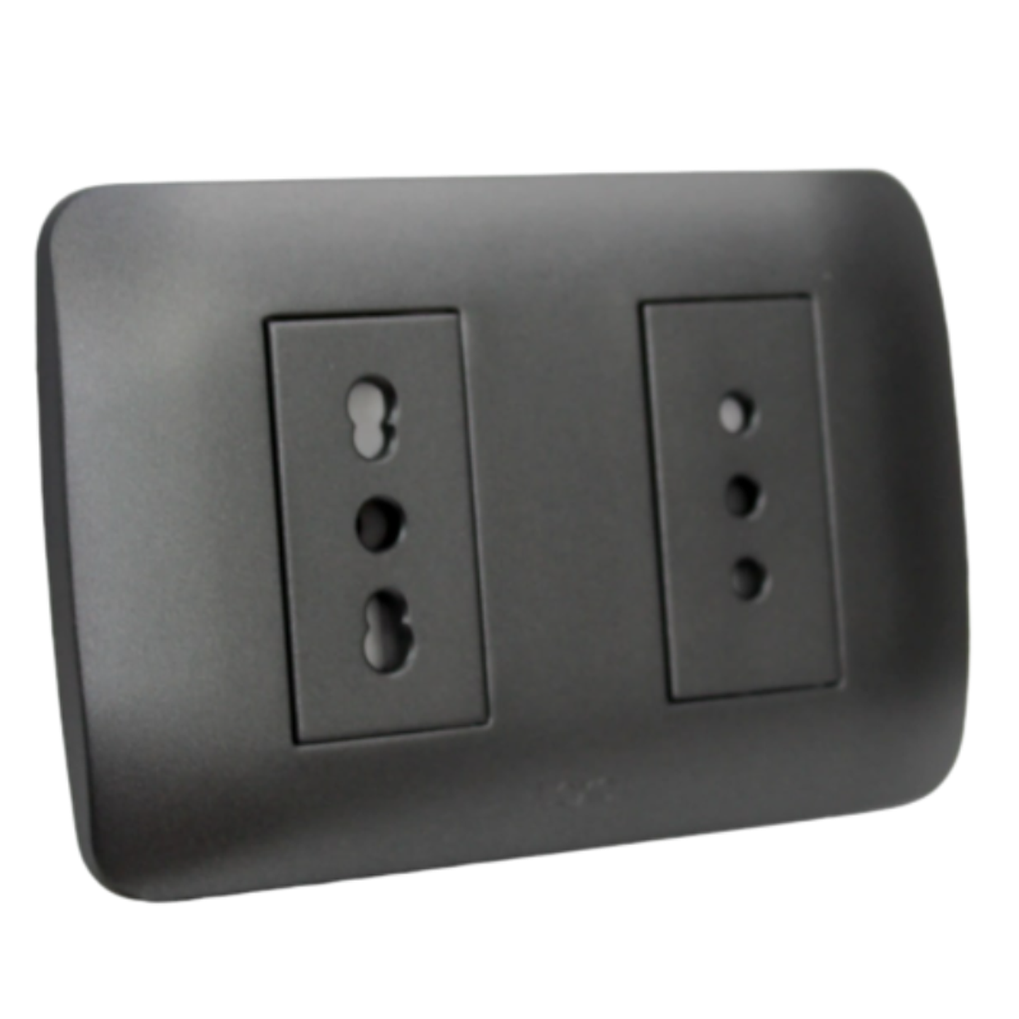  Toma Corriente Doble 10A+10/16A 250V Grafito Armado LEXO 1