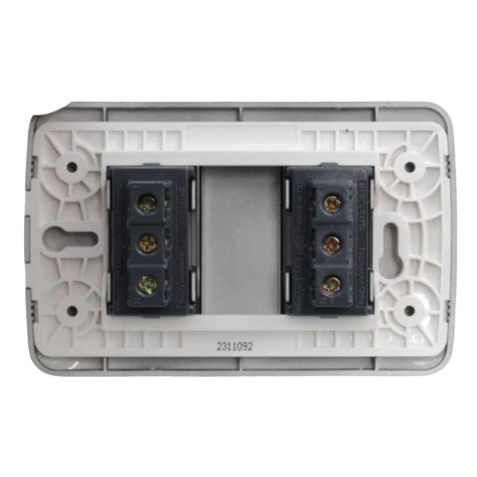  Toma Corriente Doble 10A+10/16A 250V Grafito Armado LEXO 3