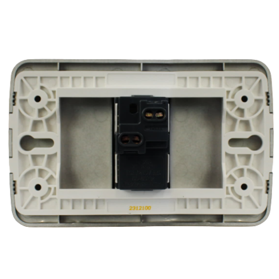 Pulsador Timbre 10A 250V Grafito Armado LEXO 3