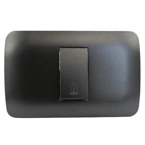 Pulsador Timbre 10A 250V Grafito Armado LEXO