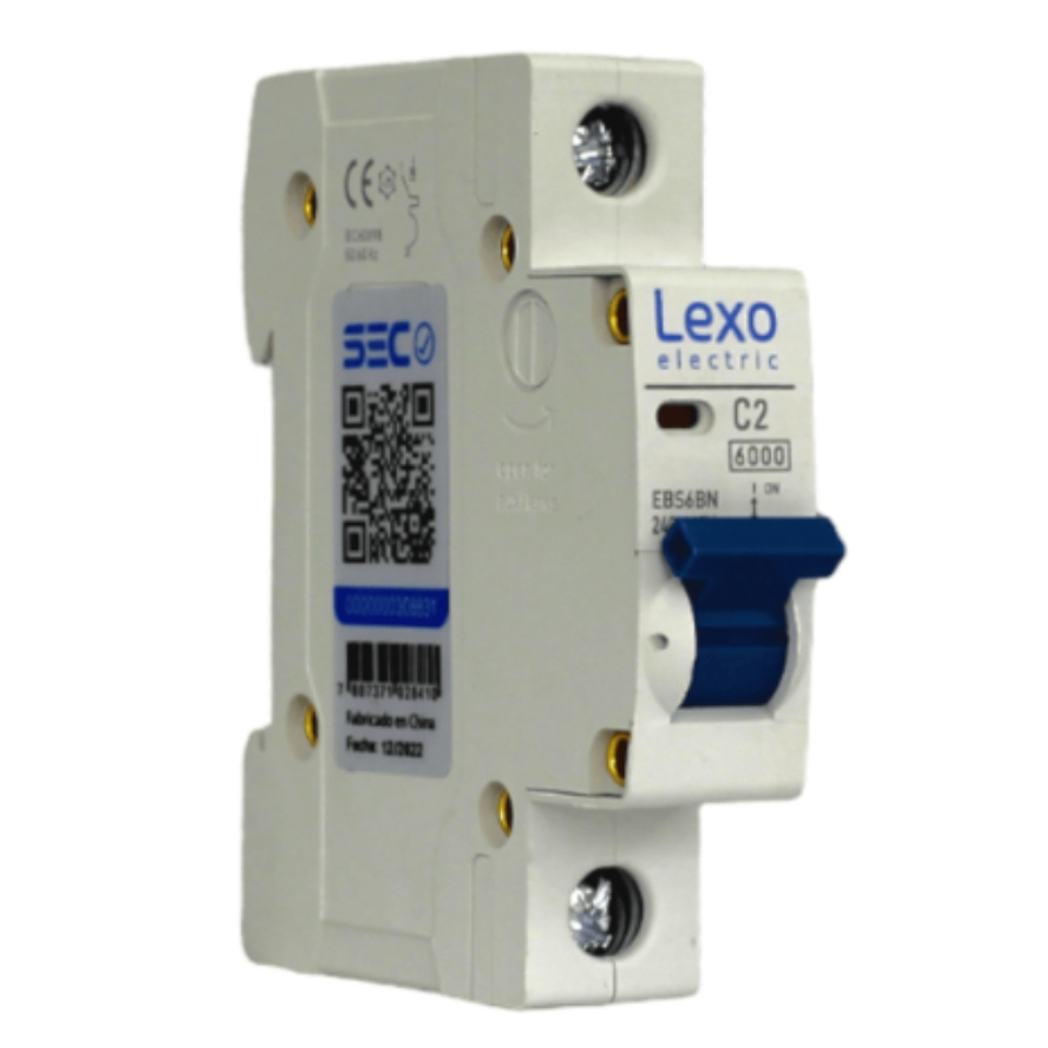 Automático 1xA 6kA Curva C Lexo   1