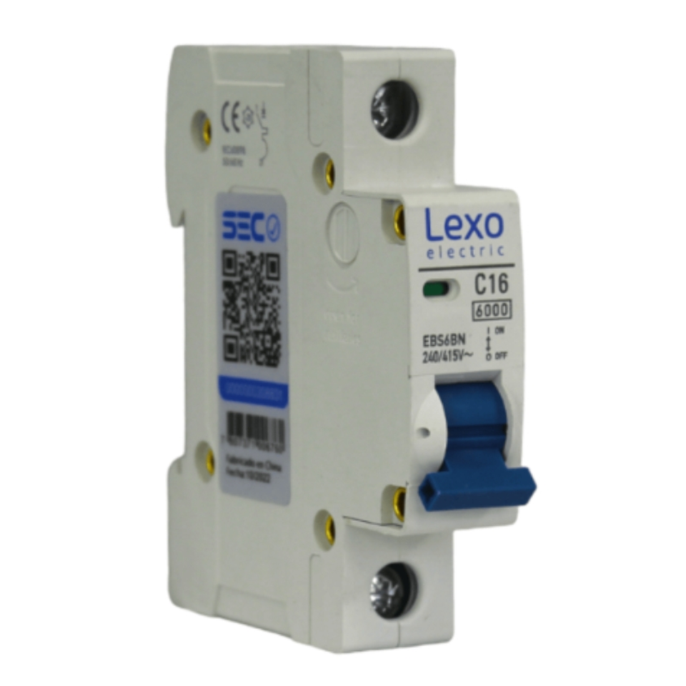 Automático 1xA 6kA Curva C Lexo   4