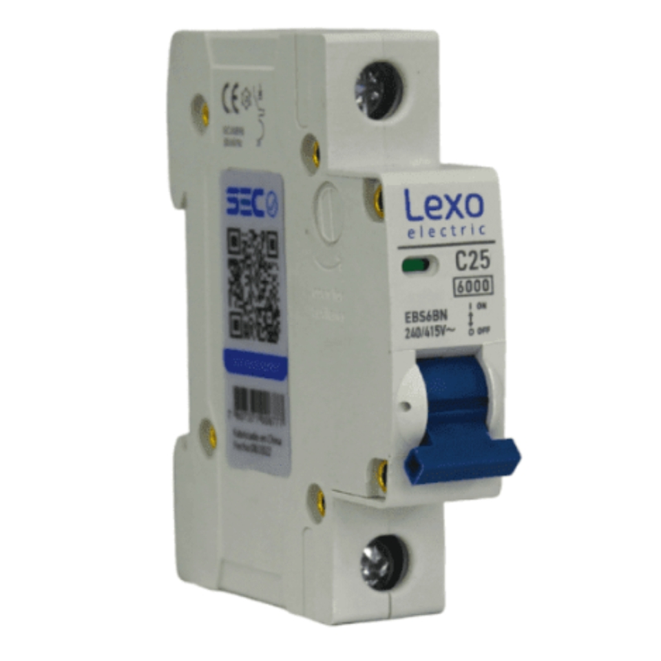 Automático 1xA 6kA Curva C Lexo   6