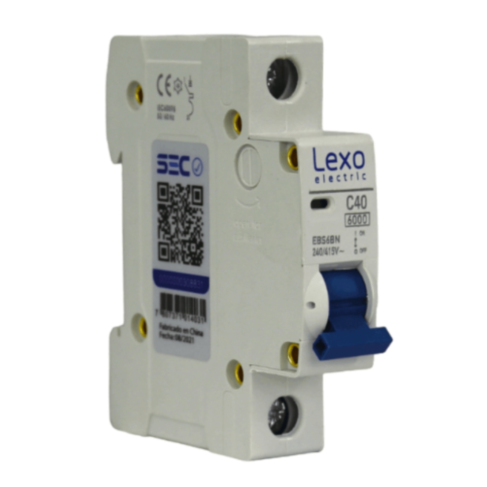 Automático 1xA 6kA Curva C Lexo   8