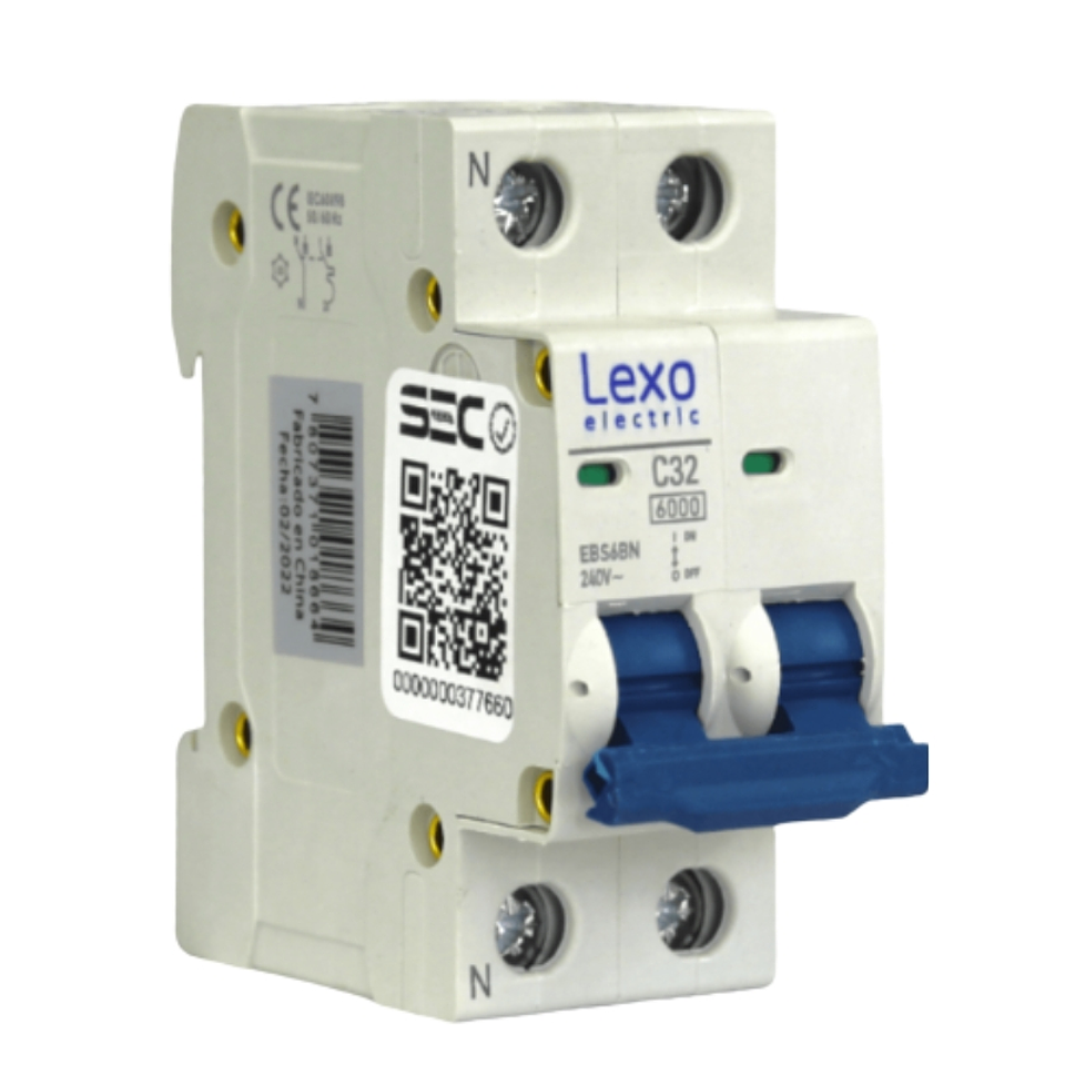 Automático 1P+N A 6kA Curva C 240V Lexo  5