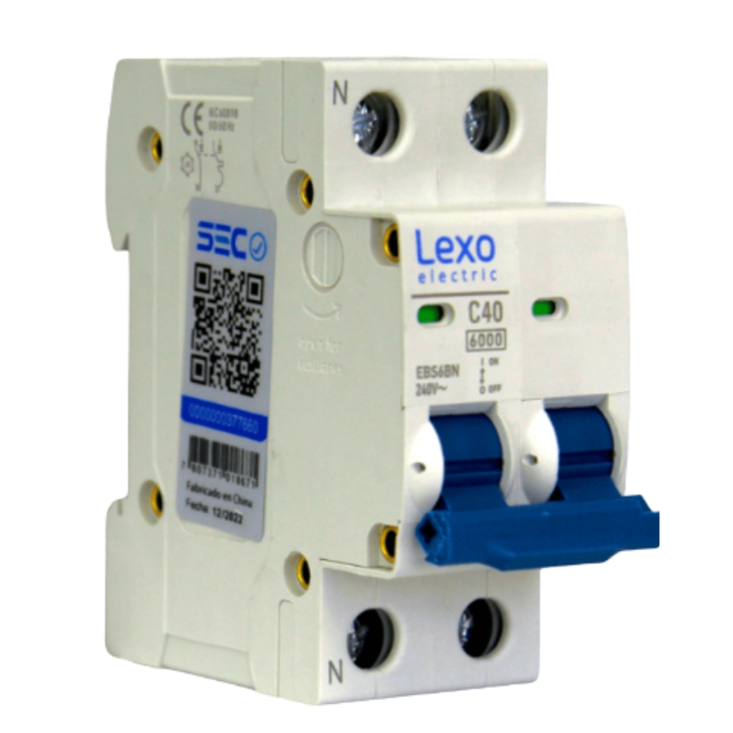 Automático 1P+N A 6kA Curva C 240V Lexo  6